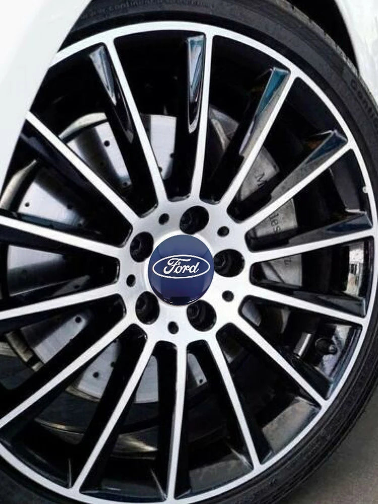 4 X 54MM Wheel Centre Caps Set Hub Centre Rim Cover Badge Blue Center Wheel Cap Kit For Ford Most Models Focus Fiesta Ka Kuga
