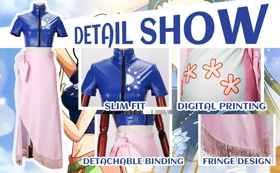 Nico Robin Cosplay Costume Dress Outfits Anime Costume Glasses Wig Suit Costumes For Girl Halloween Carnival Party Comic Con