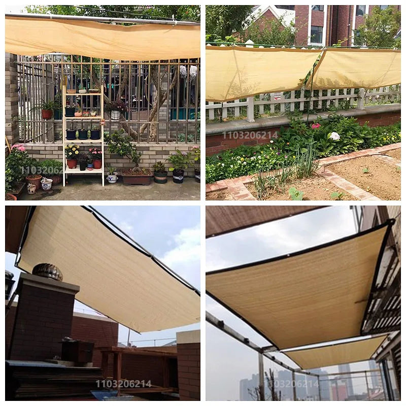 Multiple color outdoor garden sunshade net, terrace sunshade net, camping sunshade net, UV protection, HDPE sunscreen cloth, sun