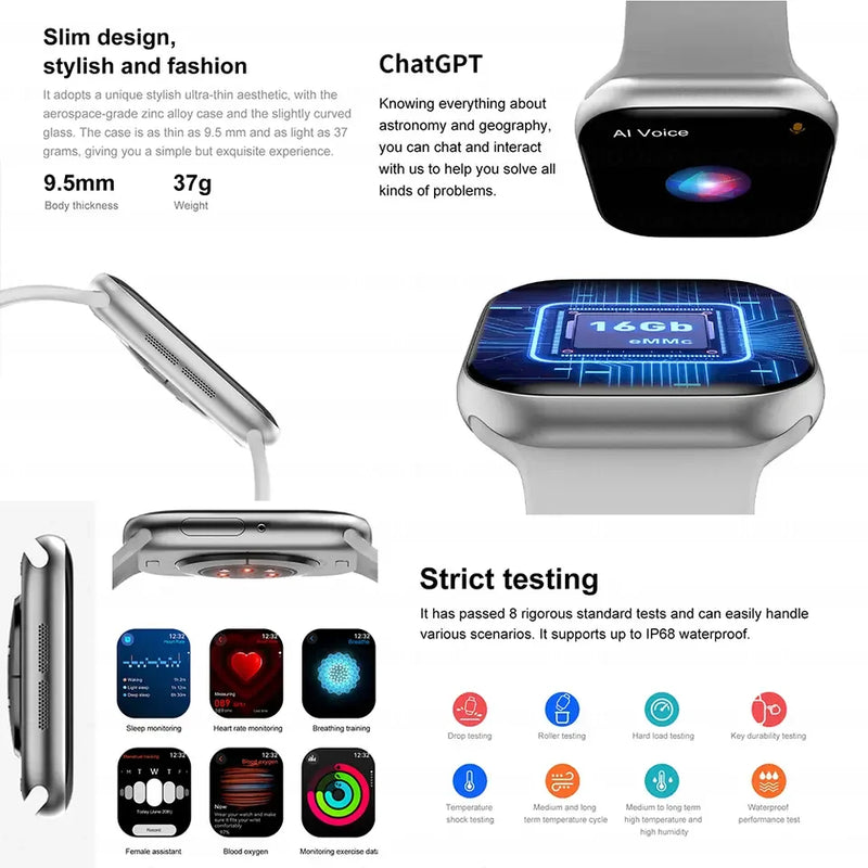 2025 GPS Smart Watch Women Series 10 Screen Bluetooth Call Heart Rate Blood Pressure Men Smartwatch for Apple Watch IWO Watch 10