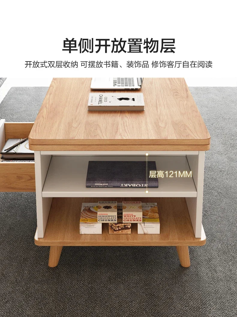 Lift Up Storage Coffee Table Trau White High Modern Nordic Coffee Table Minimalist Apartment Couchtisch Home Furniture