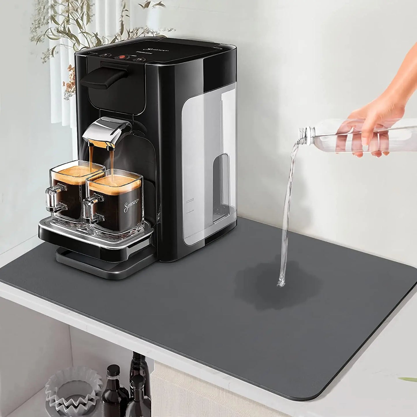 Super antiderrapante grande cozinha absorvente drenagem esteira super absorvente drenagem prato de café secagem rápida banheiro drenagem almofada