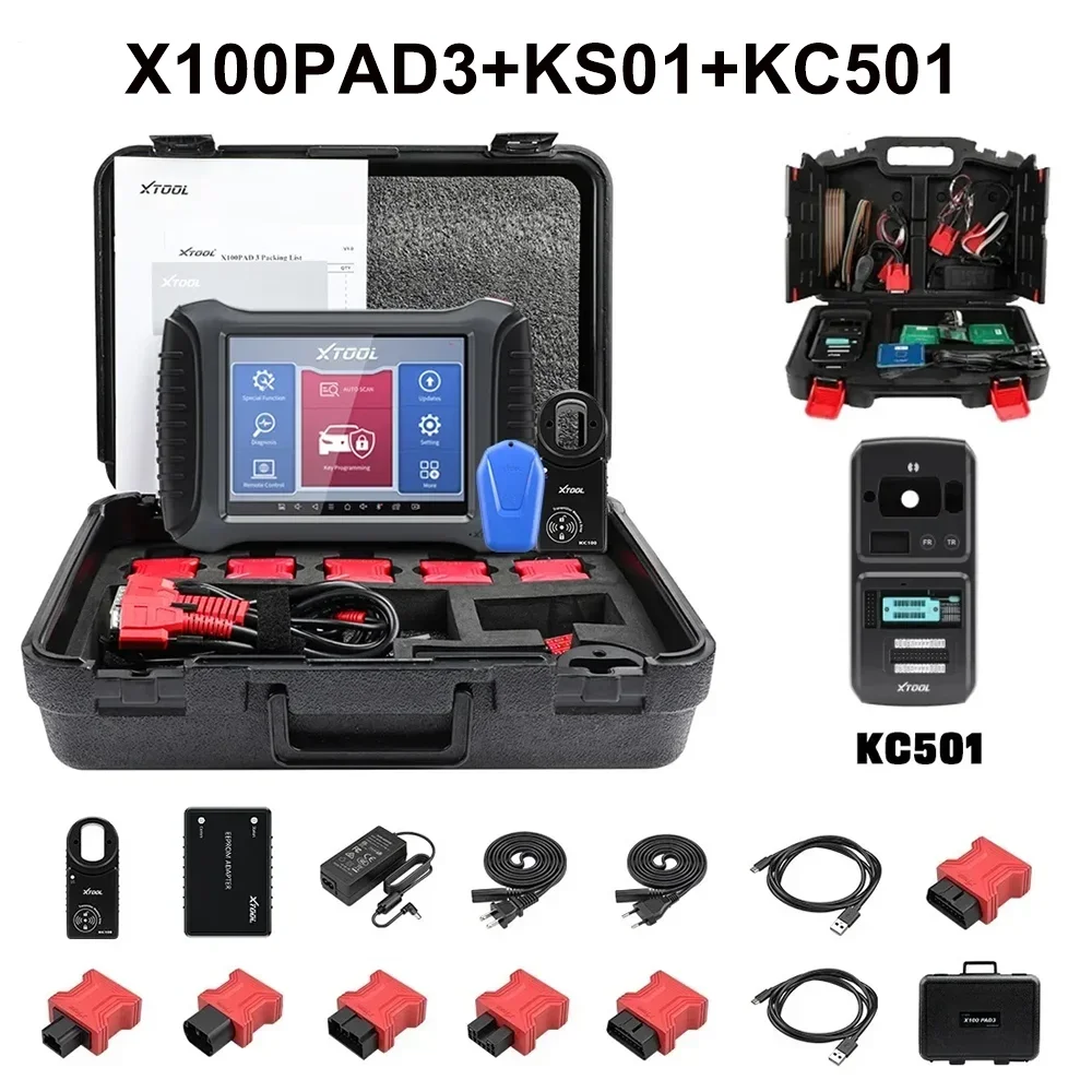 XTOOL X100 PAD3 Elite lMMO Key Programmer All Key Lost Car Diagnostic Tools Automotive Scanner With KC100 Key Fob Programming