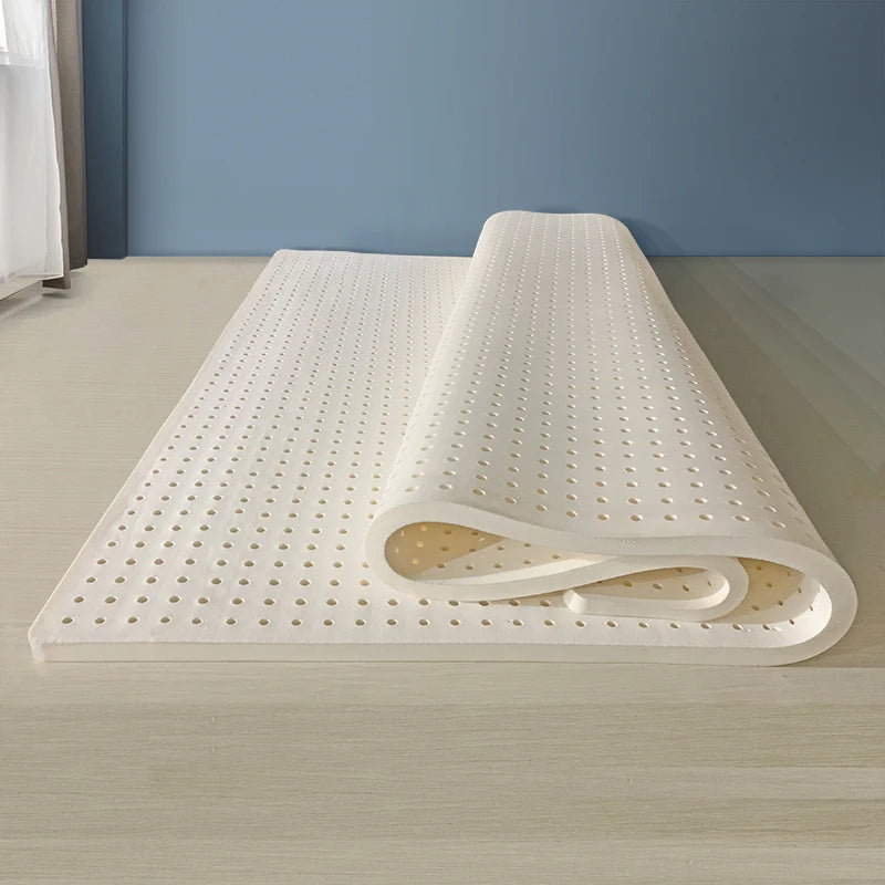 Natural Latex Mattress Topper Natural Rubber Mattress Home Dormitory Soft Cushion Mat Queen Size Medium Firmness Bed Pad Durable