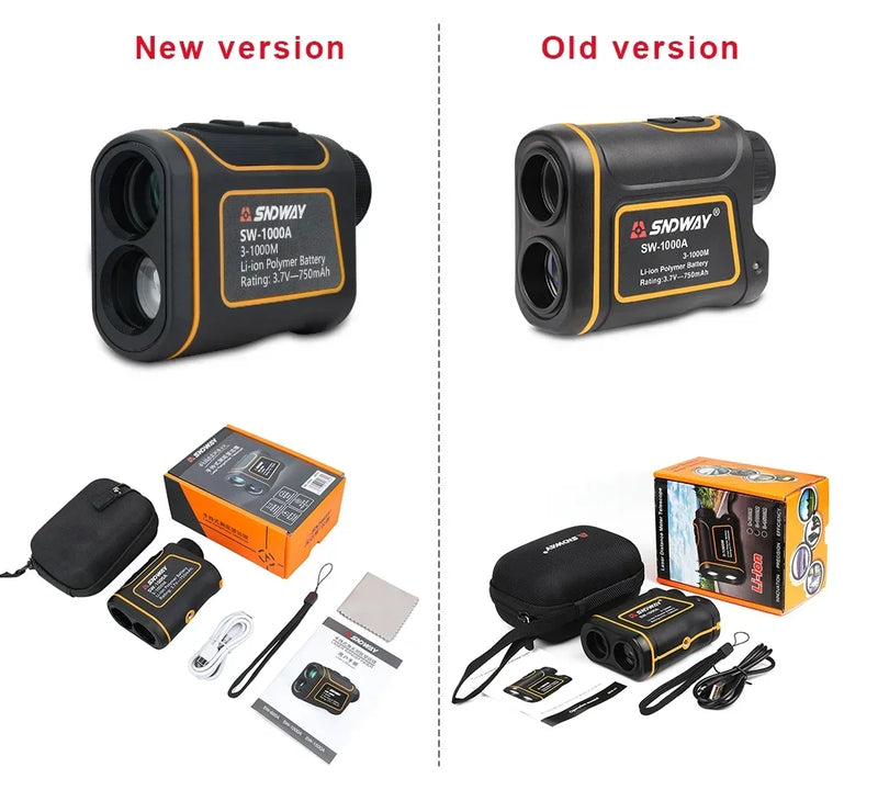 SNDWAY Telescope Laser Range Finder Digital Distance Meter Hunting Monocular Golf Rangefinder LCD Display Roulette Tape Measure