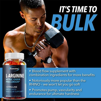 Arginine Supplement Gummies, Nitric Oxide Supplement with L-Citrulline, Citrulline and Essential Amino AcidsSupplement
