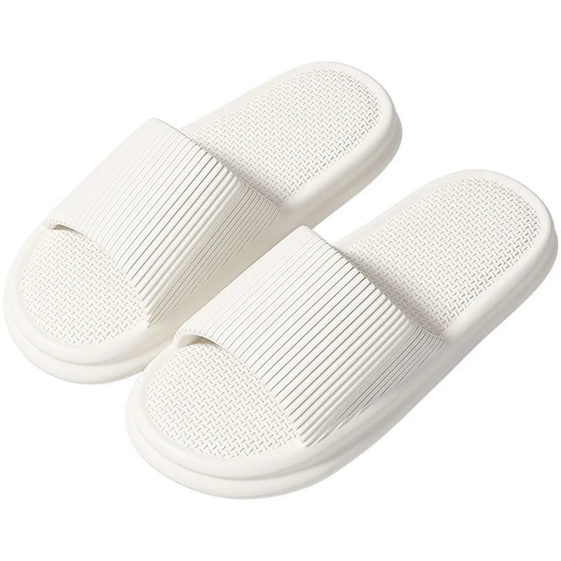 Fashion Men's Women's Sandals Anti-Slip Wear-Resistant EVA Thick Sole Comfortable Home Slippers Bathroom Bath Flip-Flops