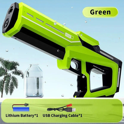 Pistola de agua eléctrica automática con absorción de agua, entretenimiento en piscinas de playa al aire libre, pistola de agua para adultos y niños