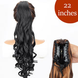 34inches Synthetic Ponytail Hair Extension Clip in Fake Wig Hairpiece Blonde Wrap Around Pigtail Long Smooth Overhead Pony Tail