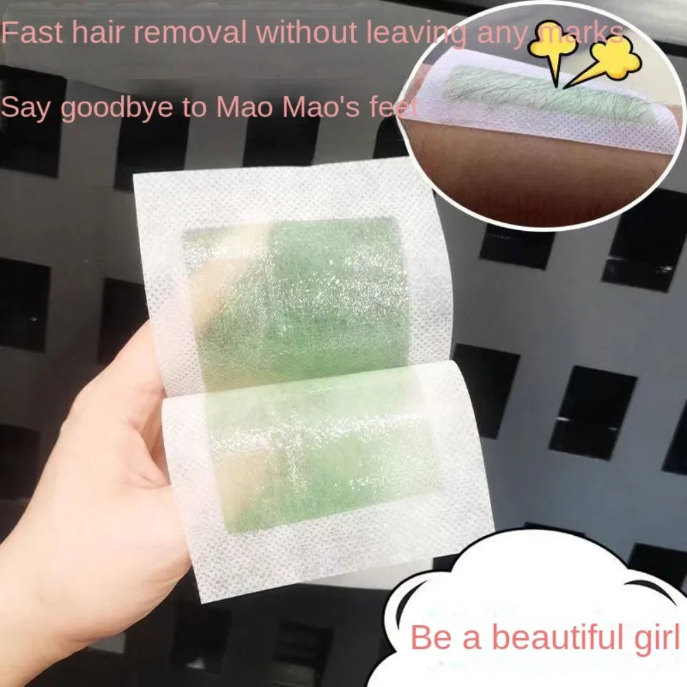 Professional Hair Removal Wax Strips for Summer Depilation Double Sided Cold Wax Paper for Leg Body Face Useful