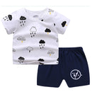 Mickey Mouse Summer T-shirt Shorts Children's Short Sleeve Set Cotton Tees Tracksuits Boys Girls Clothes Casual Two Piece