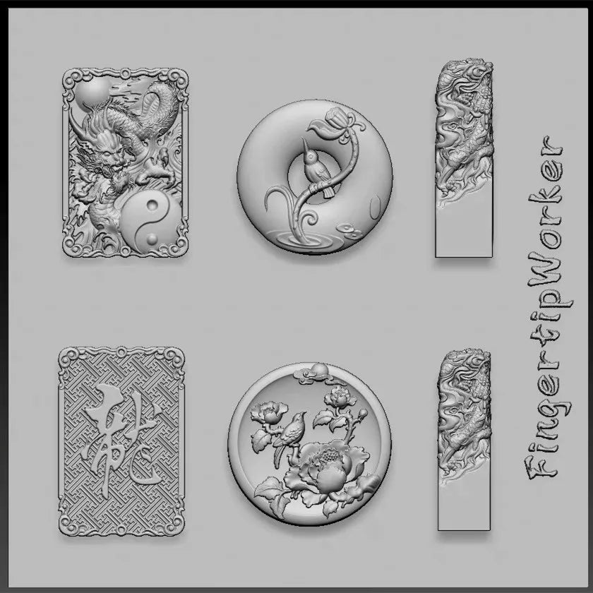 1Pc Chain Ice Flower Fox Spoon Fork Dragon Snake Butterfly 3D Acrylic Mold Nail Art Decorations  DIY Design Silicone Nails Mold