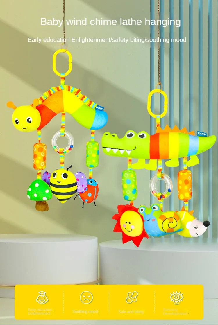 Baby Toys for 0 3 6 12 Months Rainbow Activity Plush Animal Stroller Hanging Toy for Baby Car Seat Crib Travel Sensory Baby Toys