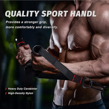 Cuerda para bajar tríceps, manijas de tracción facial, cuerda de empuje hacia abajo para bíceps, espalda, hombros, tríceps, cuerda de tensión para fitness, accesorio de gimnasio