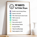 Mental Health Poster Encouragement Prints Calm Corner Canvas Painting Therapy Wall Art Picture Classroom Home Decoration