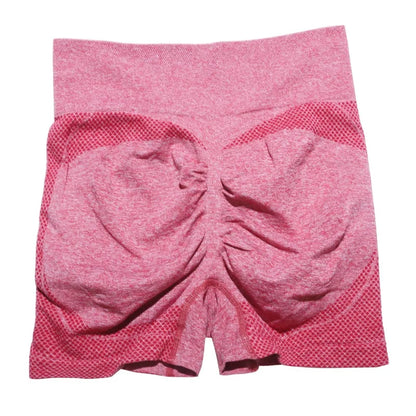 Women Butt Lifting Yoga Shorts Seamless Gym Leggings Tights Elastic Workout High Waist Tummy Control Ruched Booty Pants