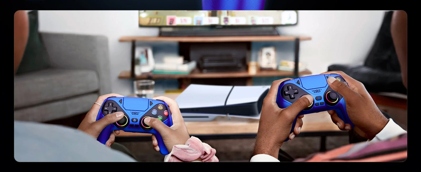 Controller For Playstation 5 PS5/PS5 Pro/Slim/PC Gamepads W/Hall Effect RGB Wireless Game Control Joystick Marco/Turbo Program