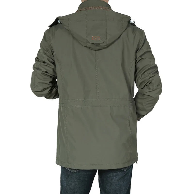 Chaqueta táctica cortavientos para hombre, impermeable, con capucha, para exteriores, deportiva, militar, talla europea, S-5XL, para escalada de campo, ropa fina