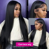 Peruca lace frontal cabelo humano liso hd - Densidade 250%