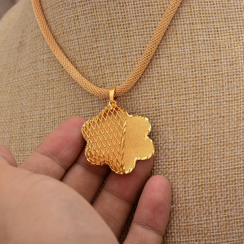 Jewelry Set For Women  Gold Plated With Necklace Pendant Nigerian Wedding Jewelry