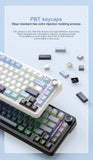 75% Hot-Swap Gaming Keyboard, Wireless FREEWOL F75 RGB Mechanical Keyboard with Metal Knobs, AULA F75 Same Model, Tri-Mode, 4000 mAh