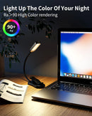 Rechargeable Book Reading Light Lamp, LED Book Light for Reading in Bed - Eye Caring Adjustable Brightness 3 Color Temperatures
