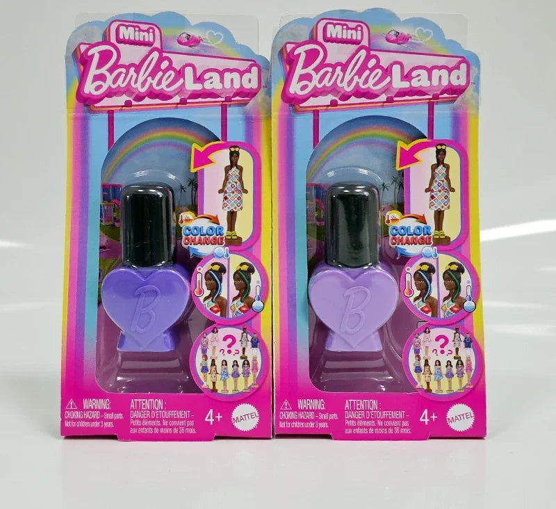 Barbie Color Reveal Mini Fashion Doll with Nail Polish Shell Accessories and Changeable Outfits Micro Dolls Toys Gift for Girls