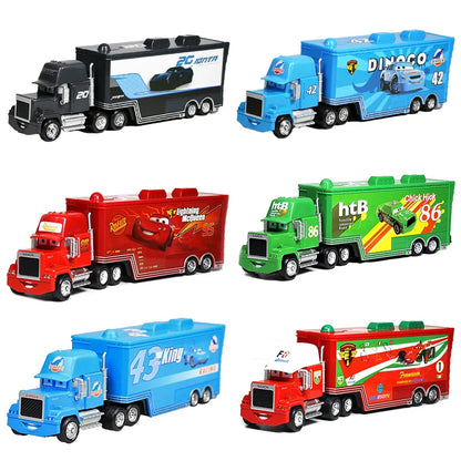 Disney Pixar Cars 2 3 Juguetes Rayo McQueen Camión Jackson Storm Tío Mack 1:55 Camión de fundición Modelo de remolque Niño niños Regalo