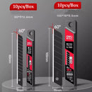 Deli 10pcs/box Knife Blade 9mm 18mm SK5 Metal Blades for Home School Supplies Art Craft Paper Box Cutting Utility Knife Tool