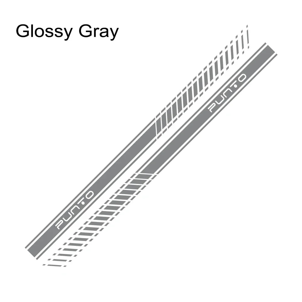 2pcs Car Long Side Stripes Stickers DIY Auto Vinyl Film Decals For FIAT Punto DIY Automobiles Decoration Car Tuning Accessories
