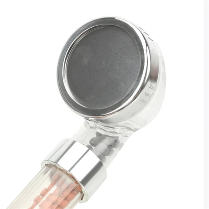 Anti Limestone Filtered Shower Head ABS High-Pressure Water Saving Handheld Clear Showerheads with Filter Beads for Bathroom