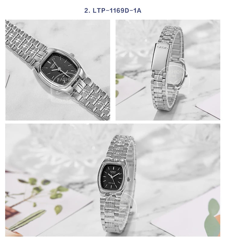 Relógio feminino Casio LTP 1169 bicolor quartzo a prova de agua 30m