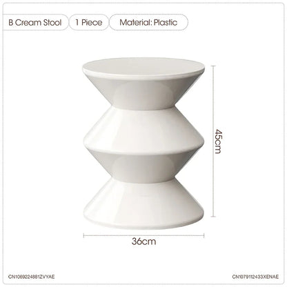 Nordic Stools Ottomans Shoe Changing Stool Small Bench Modern Minimalist Plastic Creative Round Coffee Tables Furniture WHCL+