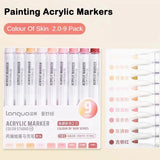 9/144 Colors Acrylic Paint Art Marker Pen DIY Painting Drawing for Card Ceramic Stone Mug Glass Fabric Clothes Art Supplies