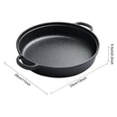 8.7/9.8/11/11.8inch Cast Iron Skillet with Double Handles Frying Pan Baking Tray for Bread Baking Outdoor Cooking Camping