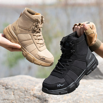 Men's Boots Indestructible Safety Shoes Comfortable Steel Toe Shoes Anti-smash Puncture-Proof Sneakers Non Slip Mens Work Boots