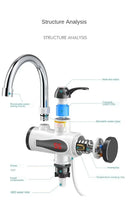 Electric Kitchen Water Heater Tap Instant Hot Water Faucet Heater Cold Heating Faucet Tankless Instantaneous Water Heater