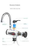 Electric Kitchen Water Heater Tap Instant Hot Water Faucet Heater Cold Heating Faucet Tankless Instantaneous Water Heater