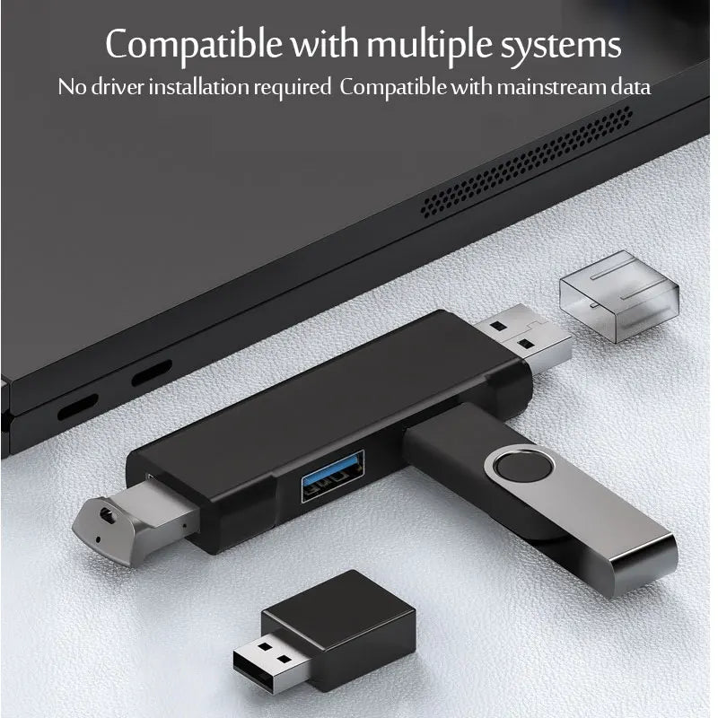 USB 3.0 Hub USB Hub 2.0 Multi USB Splitter Hub Use Power Adapter 3 Port Multiple Expander 2.0 USB 3.0 Hubfor PC
