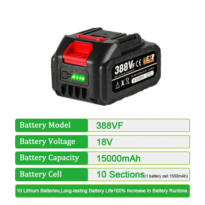 8 Inch Brushless Electric Saw Cordless Oiler Handheld Garden Wood Cutting Logging Chainsaw Power Tool for Makita 18V Battery