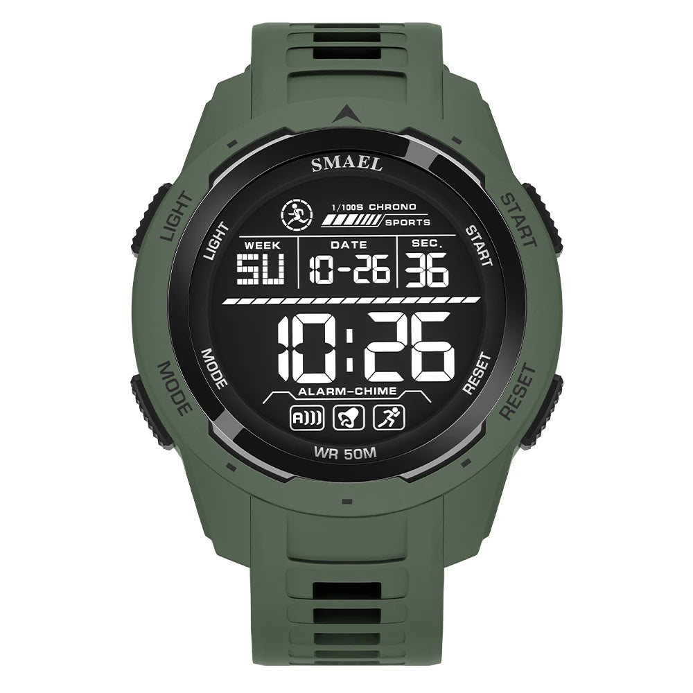 SMAEL 8105 Digital Watches Sports LED Wristwatches Men's 50m Waterproof Watch Digital Light Stopwatch Watch for Men