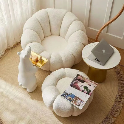 Lazy sofa can lie down and sleep on small sofa, bedroom balcony, leisure chair, cream style lazy chair, tatami chair