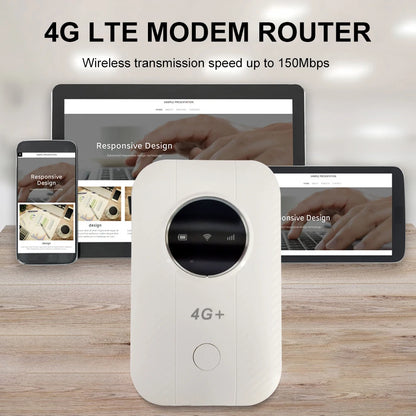 4G/5G Mobile WIFI Router 150Mbps 4G LTE Wireless Router 3600mA Portable Pocket MiFi Modem Mobile WiFi Hotspot with Sim Card Slot