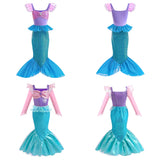 Children's Mermaid Cosplay Costume Girls' Role Play Costume Carnival Halloween Birthday Party Costume Summer Princess Dress