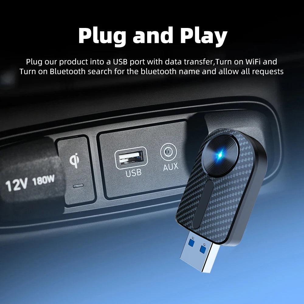 Wireless 2IN1 CarPlay Android Auto Wireless Supermini Box Adapter Plug And Play Dongle Bluetooth WiFi Fast Connect