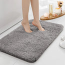 Alfombra de baño antideslizante con absorción de agua, alfombra de baño gruesa, alfombra de pelo largo, alfombra de inodoro duradera y lavable a máquina