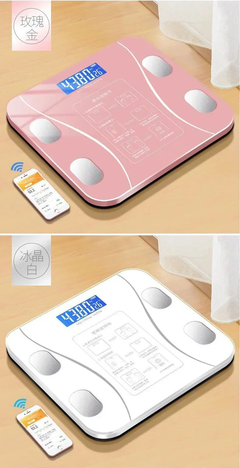 Báscula electrónica especial para el control corporal y la pérdida de grasa, modo inteligente, báscula de grasa corporal Bluetooth, báscula de peso para el hogar, ultraprecisa