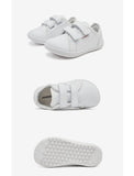 HOBIBEAR Kids Barefoot Shoes Little/Big Kid Wide Toe Minimalist Sneakers Lightweight Hook and Loop Artificial Leather Shoes