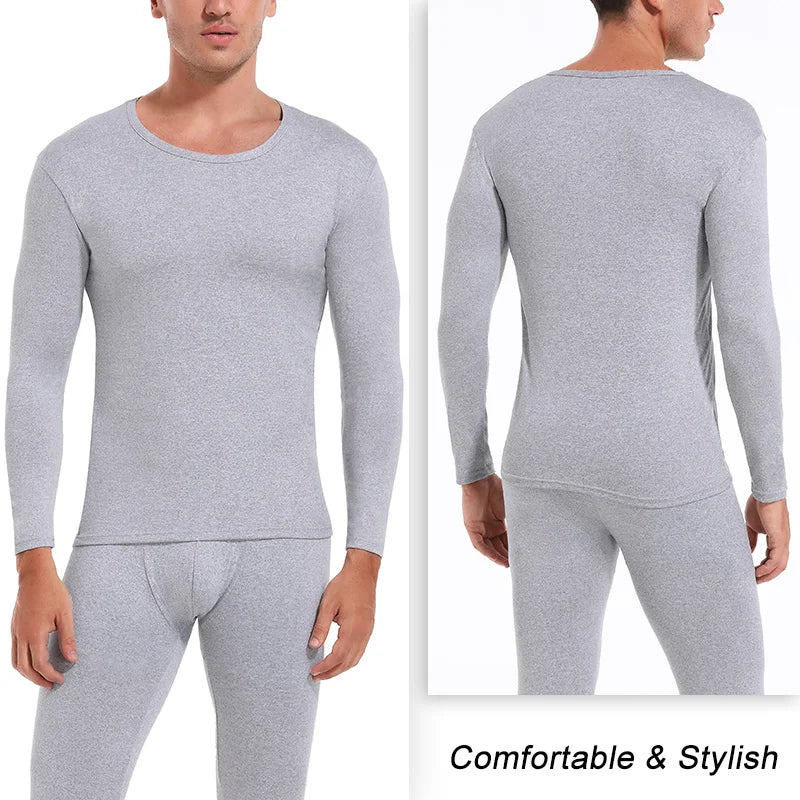 Thermal Underwear for Men Long Johns With Fleece Lined Set Set Cold Weather Winter Top Bottom