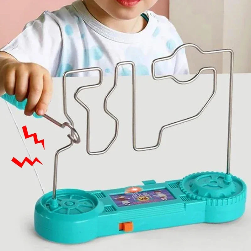 Laberinto de colisión eléctrica para niños, juguete divertido para entrenamiento de concentración, experimento científico, rompecabezas de educación temprana, juguetes, accesorios de aprendizaje